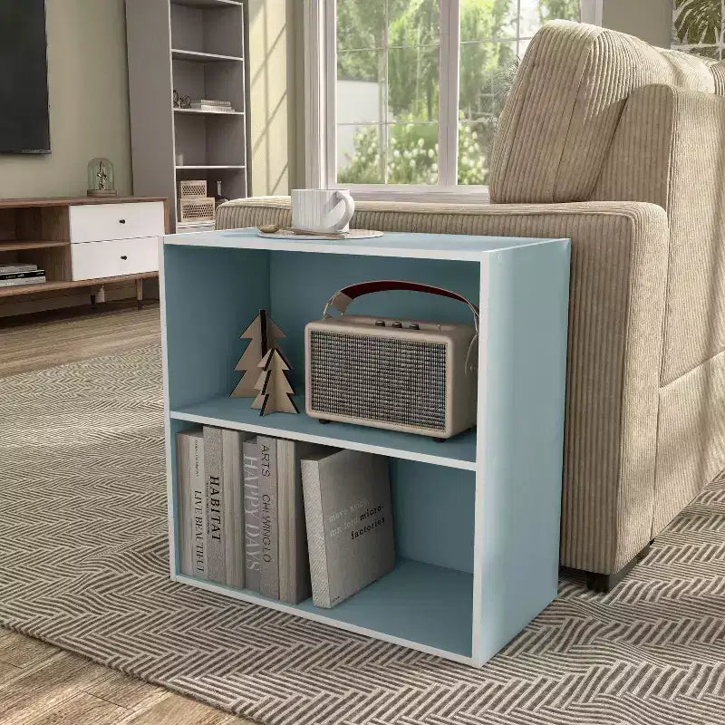 24/7 Shop At Home Libreria Moderna Silkpath a 2 Ripiani Impilabile e Modulare da 23,7"