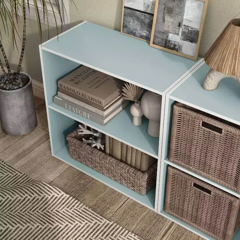 24/7 Shop At Home Libreria Moderna Silkpath a 2 Ripiani Impilabile e Modulare da 23,7"