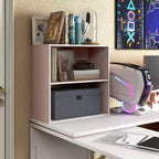 24/7 Shop At Home Libreria Moderna Silkpath a 2 Ripiani Impilabile e Modulare da 23,7"