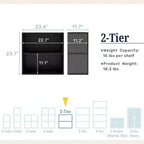 24/7 Shop At Home Libreria Moderna Silkpath a 2 Ripiani Impilabile e Modulare da 23,7"