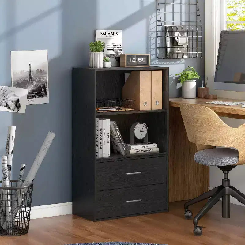 24/7 Shop At Home Libreria Moderna Silkpath a 2 Ripiani Impilabile e Modulare da 23,7"