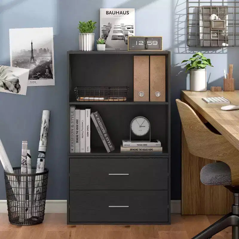 24/7 Shop At Home Libreria Moderna Silkpath a 2 Ripiani Impilabile e Modulare da 23,7"