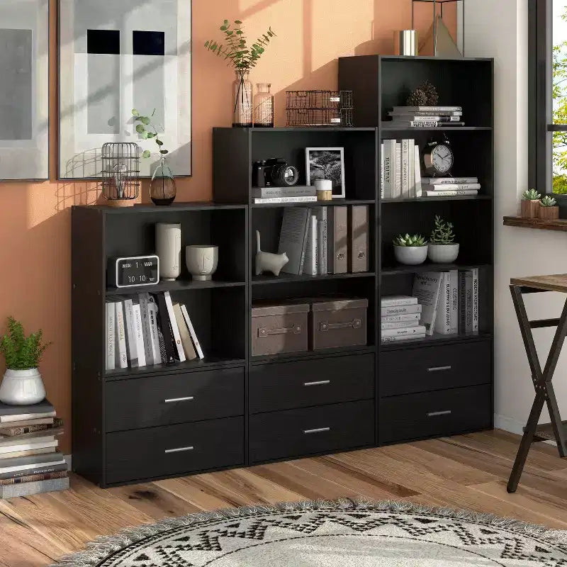 24/7 Shop At Home Libreria Moderna Silkpath a 2 Ripiani Impilabile e Modulare da 23,7"