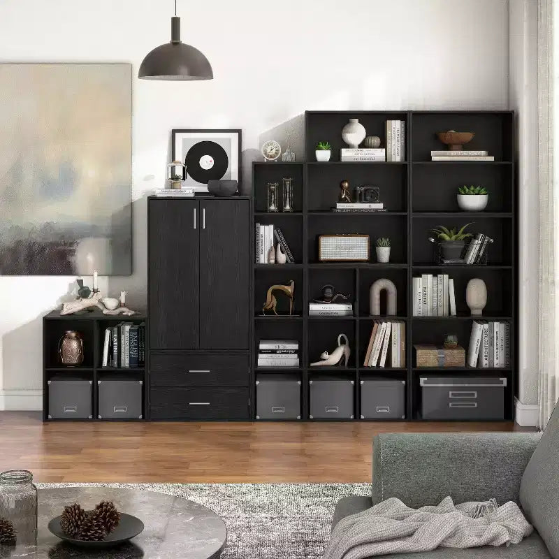 24/7 Shop At Home Libreria Moderna Silkpath a 2 Ripiani Impilabile e Modulare da 23,7"