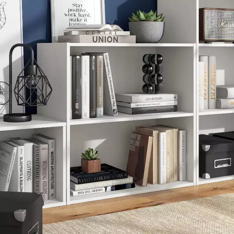 24/7 Shop At Home Libreria Moderna Silkpath a 2 Ripiani Impilabile e Modulare da 23,7"