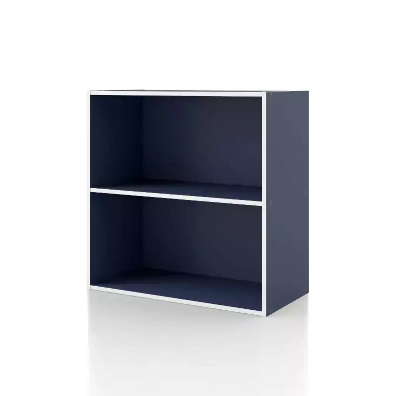 24/7 Shop At Home 23.7" Silkpath Modern 2 Tier Stackable and Modular Bookcase