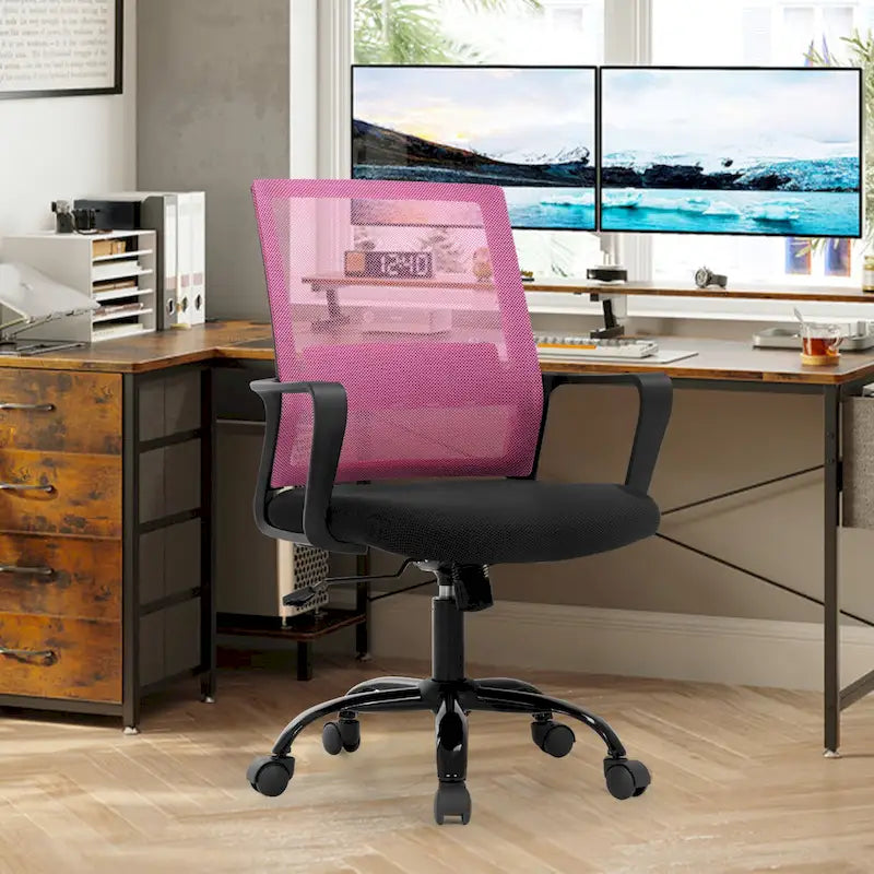 Sedia da ufficio girevole ergonomica moderna regolabile in altezza con supporto lombare