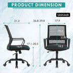 Sedia da ufficio girevole ergonomica moderna regolabile in altezza con supporto lombare