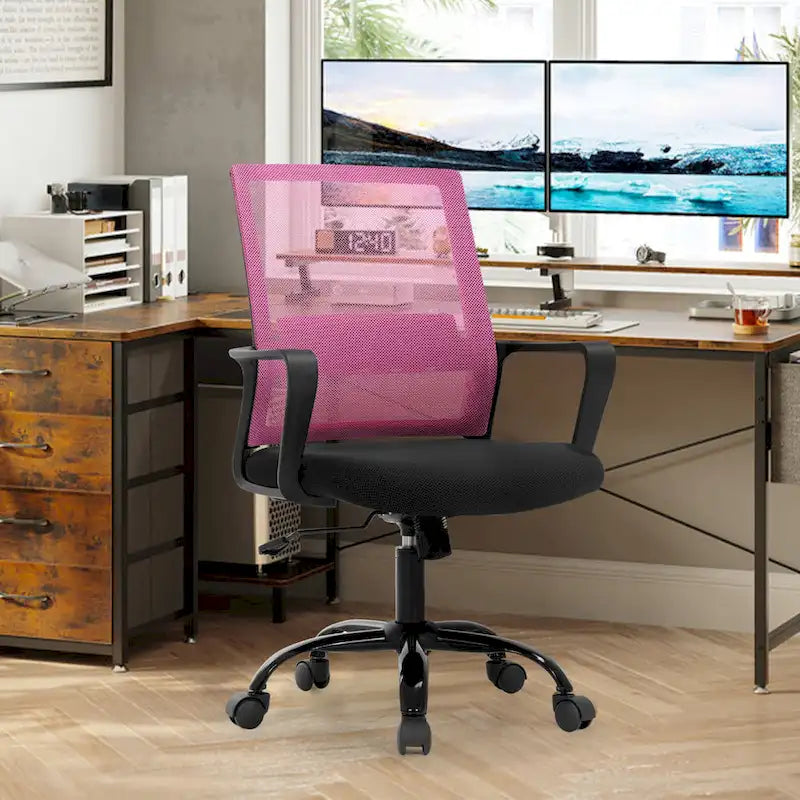 Sedia da ufficio girevole ergonomica moderna regolabile in altezza con supporto lombare