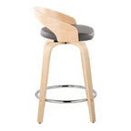 Sgabelli da bar girevoli LumiSource Grotto, altezza bancone, set da 2, 61 cm