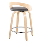 Sgabelli da bar girevoli LumiSource Grotto, altezza bancone, set da 2, 61 cm