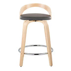 Sgabelli da bar girevoli LumiSource Grotto, altezza bancone, set da 2, 61 cm