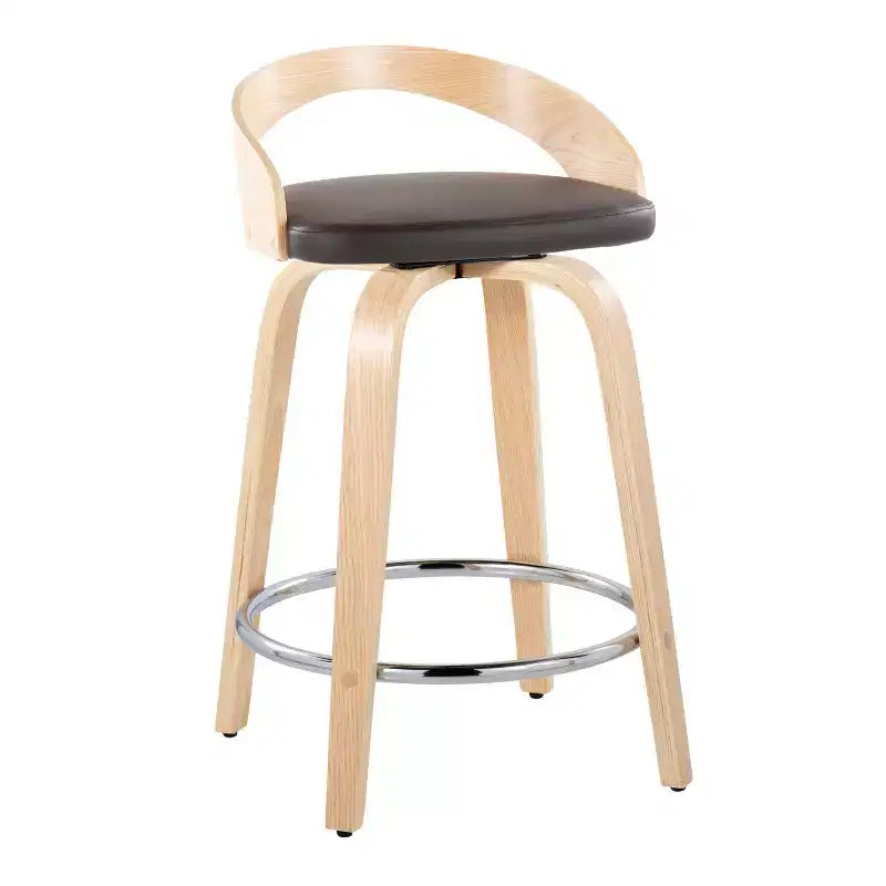 Sgabelli da bar girevoli LumiSource Grotto, altezza bancone, set da 2, 61 cm