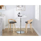 Sgabelli da bar girevoli LumiSource Grotto, altezza bancone, set da 2, 61 cm