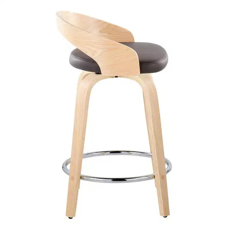 Sgabelli da bar girevoli LumiSource Grotto, altezza bancone, set da 2, 61 cm