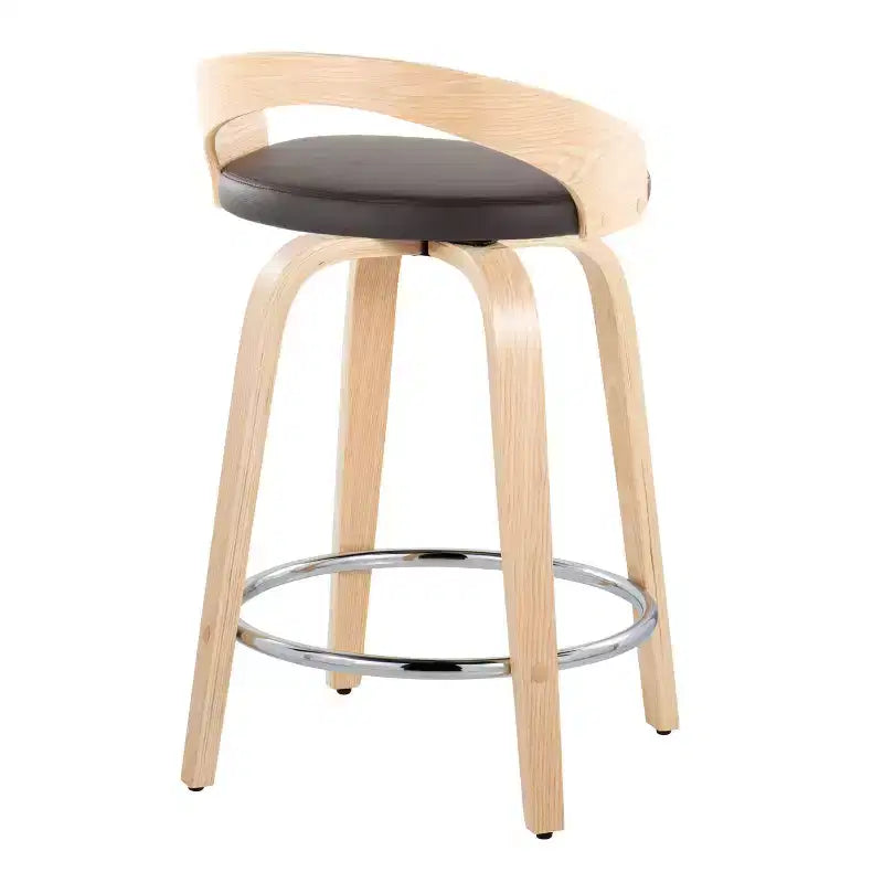 Sgabelli da bar girevoli LumiSource Grotto, altezza bancone, set da 2, 61 cm