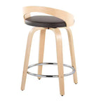 Sgabelli da bar girevoli LumiSource Grotto, altezza bancone, set da 2, 61 cm