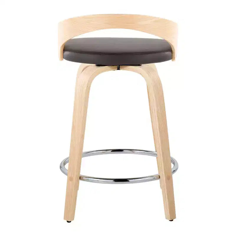 Sgabelli da bar girevoli LumiSource Grotto, altezza bancone, set da 2, 61 cm