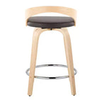 Sgabelli da bar girevoli LumiSource Grotto, altezza bancone, set da 2, 61 cm