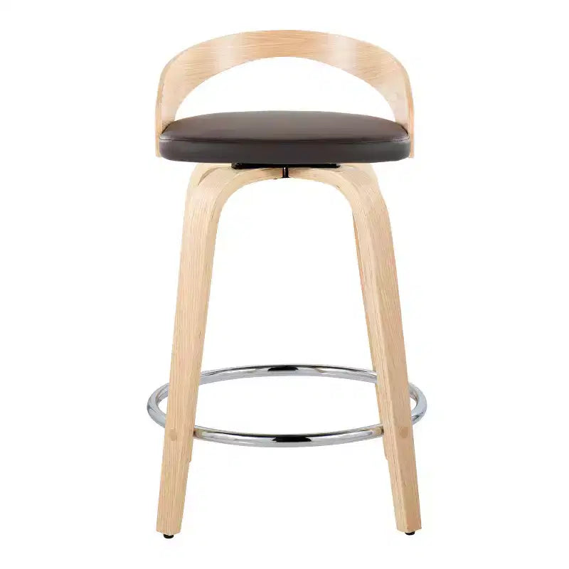Sgabelli da bar girevoli LumiSource Grotto, altezza bancone, set da 2, 61 cm