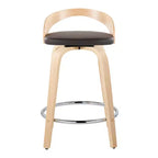 Sgabelli da bar girevoli LumiSource Grotto, altezza bancone, set da 2, 61 cm