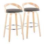 LumiSource Set di 2 Sgabelli da Bar Girevoli Grotto da 30"