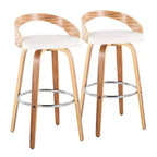 LumiSource Set di 2 Sgabelli da Bar Girevoli Grotto da 30"