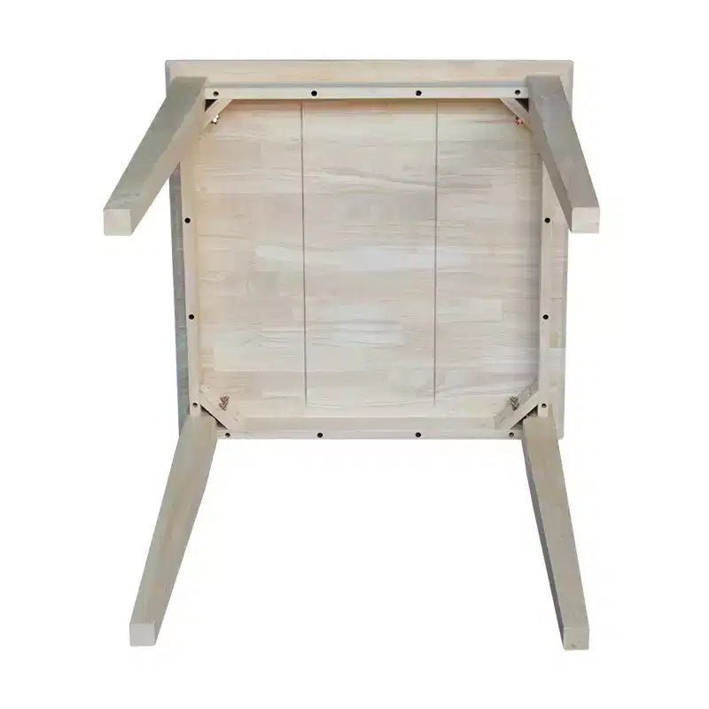 International Concepts Tavolo Quadrato in Legno Massello Altezza Bancone con Gambe Shaker Non Finito