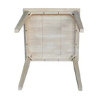 International Concepts Tavolo Quadrato in Legno Massello Altezza Bancone con Gambe Shaker Non Finito