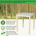 International Concepts Tavolo Quadrato in Legno Massello Altezza Bancone con Gambe Shaker Non Finito