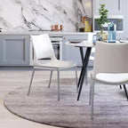 Set di 2 sedie da pranzo Geary - ZM Home: Imbottite, struttura in acciaio
