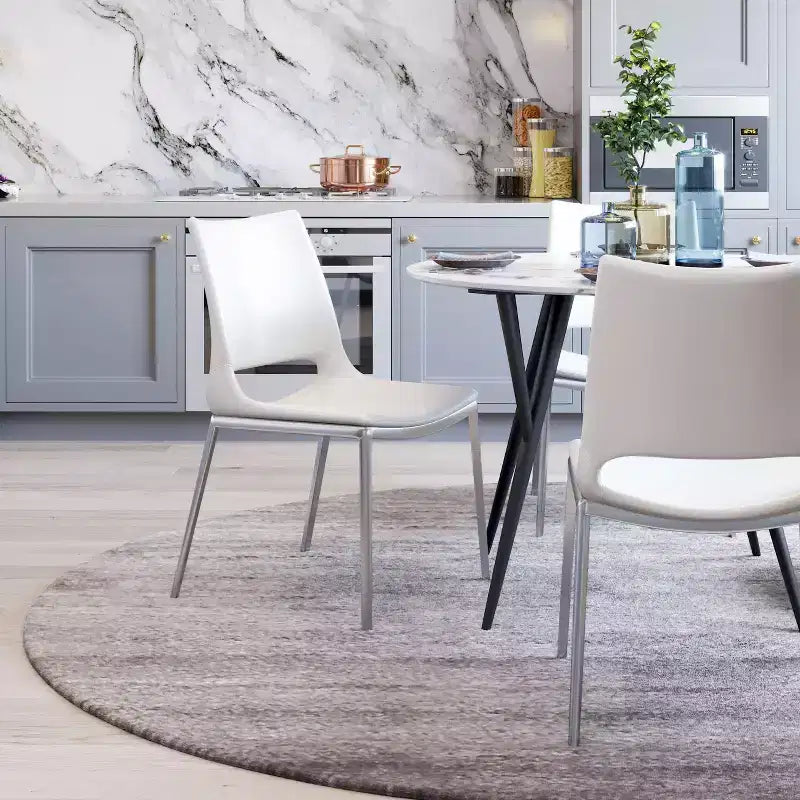 Set di 2 sedie da pranzo Geary - ZM Home: Imbottite, struttura in acciaio
