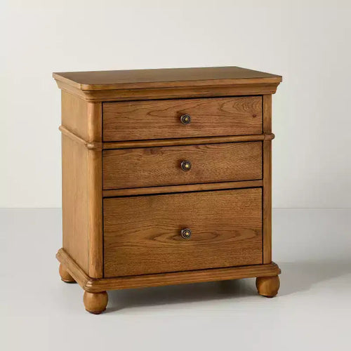 3pc Classic 3 Drawer Wooden Nightstands - Hearth & Hand with Magnolia