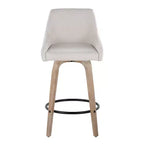 LumiSource Set di 2 Sgabelli Hannah Altezza Bancone Legno Bianco Anticatura