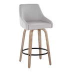 LumiSource Set di 2 Sgabelli Hannah Altezza Bancone Legno Bianco Anticatura