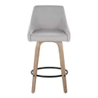 LumiSource Set di 2 Sgabelli Hannah Altezza Bancone Legno Bianco Anticatura