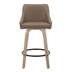 LumiSource Set di 2 Sgabelli Hannah Altezza Bancone Legno Bianco Anticatura