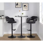 LumiSource Set di 2 Sgabelli da Bar Regolabili Margarite in PU Nero