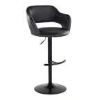 LumiSource Set di 2 Sgabelli da Bar Regolabili Margarite in PU Nero