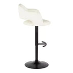 LumiSource Set di 2 Sgabelli da Bar Regolabili Margarite in PU Nero