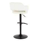 LumiSource Set di 2 Sgabelli da Bar Regolabili Margarite in PU Nero