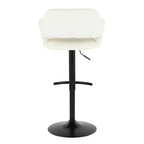 LumiSource Set di 2 Sgabelli da Bar Regolabili Margarite in PU Nero