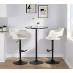 LumiSource Set di 2 Sgabelli da Bar Regolabili Margarite in PU Nero