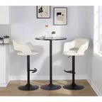 LumiSource Set di 2 Sgabelli da Bar Regolabili Margarite in PU Nero