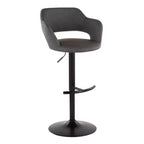 LumiSource Set di 2 Sgabelli da Bar Regolabili Margarite in PU Nero