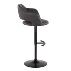 LumiSource Set di 2 Sgabelli da Bar Regolabili Margarite in PU Nero