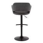 LumiSource Set di 2 Sgabelli da Bar Regolabili Margarite in PU Nero
