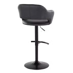 LumiSource Set di 2 Sgabelli da Bar Regolabili Margarite in PU Nero