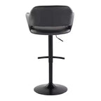 LumiSource Set di 2 Sgabelli da Bar Regolabili Margarite in PU Nero