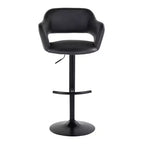 LumiSource Set di 2 Sgabelli da Bar Regolabili Margarite in PU Nero